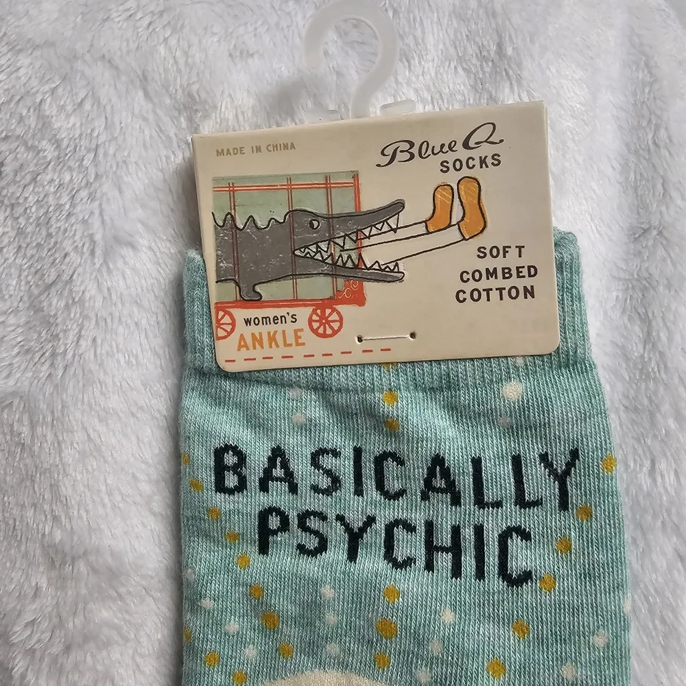 Blue Q Basically Psychic Women's Ankle Socks Novelty
